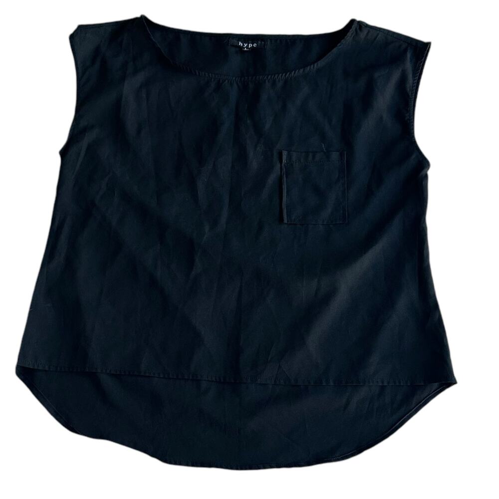 Womens Top Size Large Black Tank Professional Goth Classic Office Whimsigoth